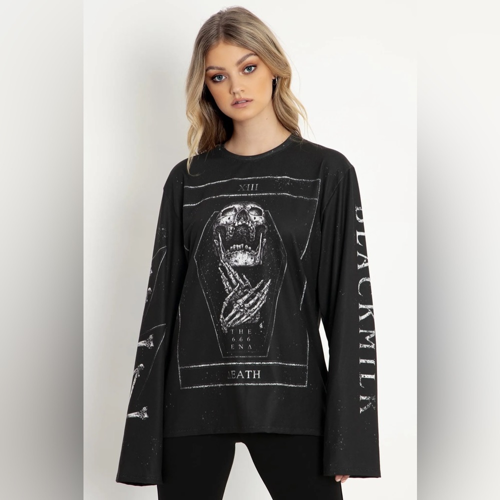 Death Tarot Card long sleeve oversized BFT